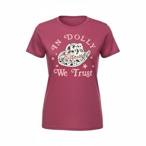‘Dolly’ Pink Graphic T-Shirt-Unisex